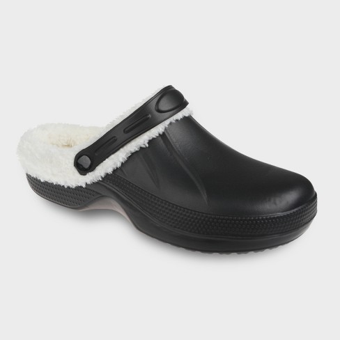 Fur lined clogs womens online