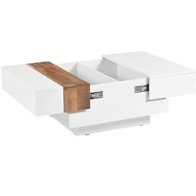 Bella Depot Square Coffee Table with Sliding Tabletop