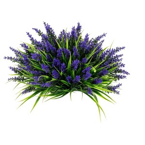 Aoibox 24 Bundles Artificial Lavender Flowers Outdoor ¨C UV Resistant Faux Plants for Garden Porch Window Patio Hanging Planter Home Decor - 1 of 4