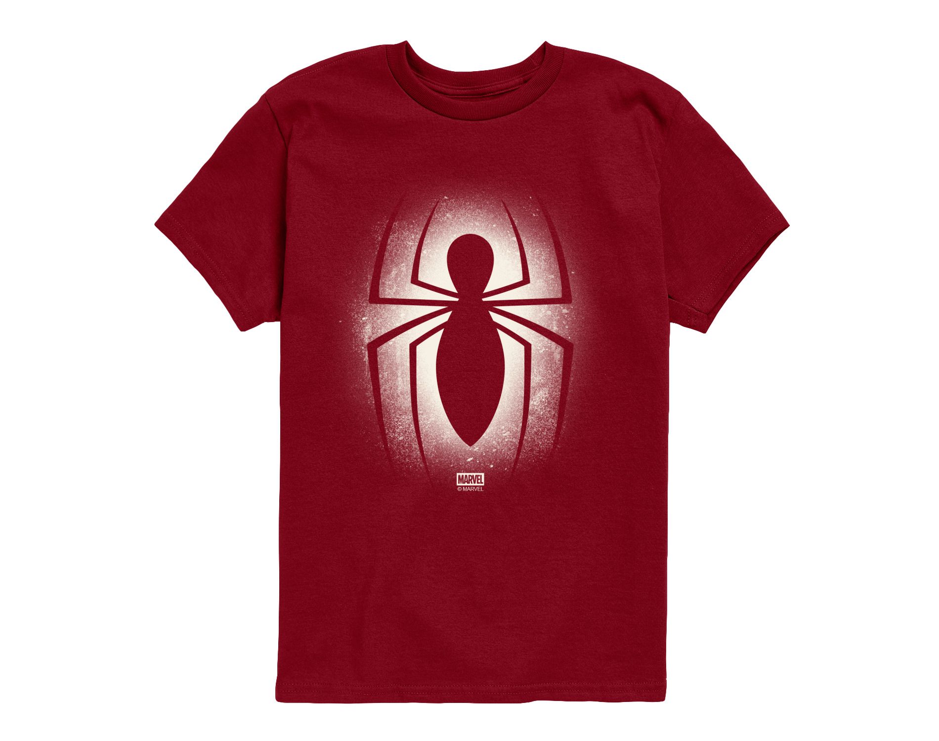 Boys' Marvel Spider-Man Logo Graffiti Short Sleeve Graphic T-Shirt - Garnet - Small