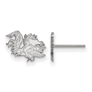 Black Bow Jewelry 14k White Gold South Carolina Gamecocks NCAA Post Earrings - 1 of 3