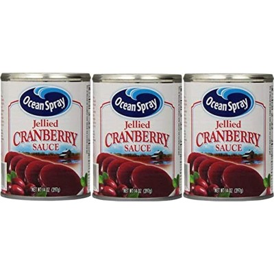 Ocean Spray Jellied Cranberry Sauce, 14 Oz (Pack of 3)