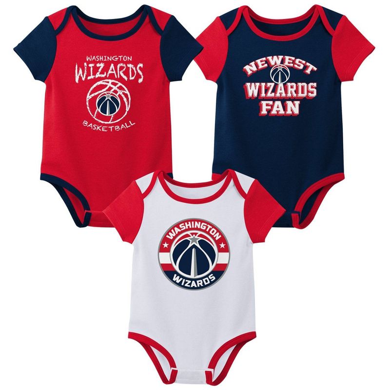NBA Washington Wizards Infant Boys&#39; 3pk Bodysuit Set, 1 of 5