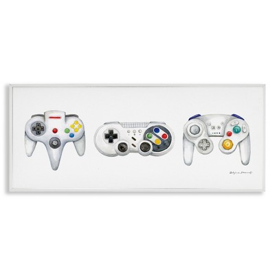 Stupell Industries Vintage Video Game Controllers, 24" x 10"