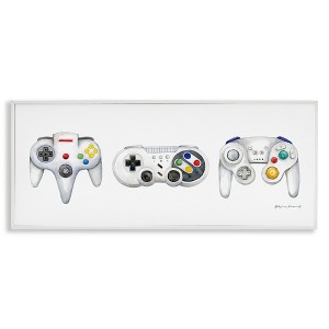 Stupell Industries Vintage Video Game Controllers, 24" x 10" - 1 of 4