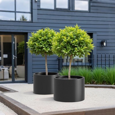 Corten Steel Raised Garden Bed Kit – 15.5" Dia. x 20" H. – Pre-Rusted Planter – Perfect for Outdoor Gardening