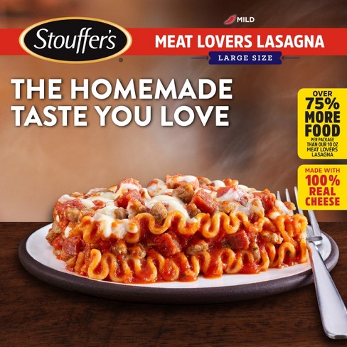 Stouffer's Satisfying Servings Large Size Lasagna With Meat & Sauce Frozen  Entree, Meals & Entrees