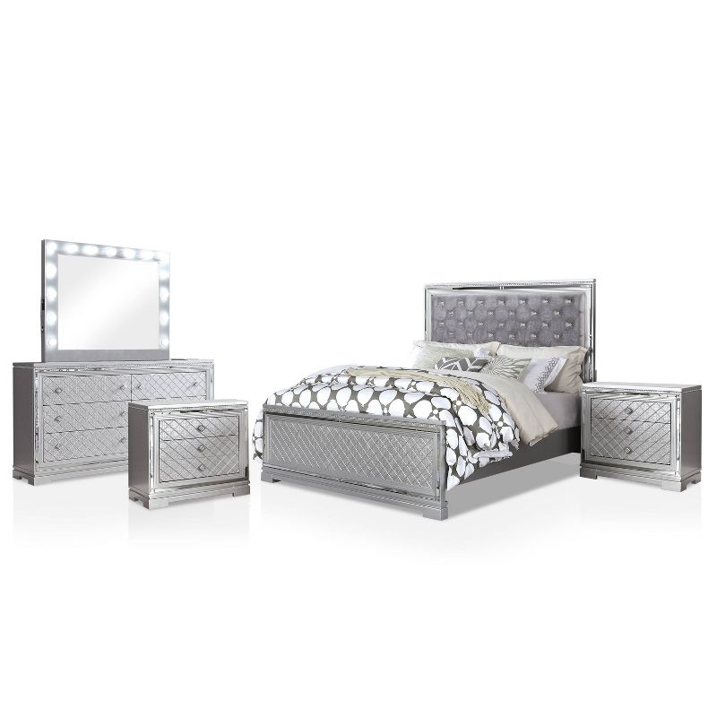 5pc Tenaya Bedroom Set Silver/Gray - HOMES: Inside + Out, 1 of 25