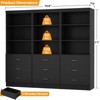 Aheaplus 71'' Tall Closet Storage Organizer with Drawers, Freestanding Closet System with Adjustable Shelves - 3 of 4