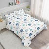 Boys Space Comforter Set Twin Size – 3D Galaxy Bedding with Planets, Moon & Stars, 1 Comforter & 2 Pillowcases, Outer Space Quilt Set for Kids & Teens - 3 of 4