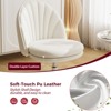 COMHOMA Vanity Chair with Back, Velvet Desk Chair Gift for Girls, Small Office Chair with Wheels, Stylish Bedroom and Living Room - 2 of 4