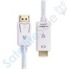 SatelliteSale Uni-Directional DisplayPort to HDMI Cable Male to Male 4K/30Hz 8.64Gbps Universal Wire PVC White Cord - image 3 of 4