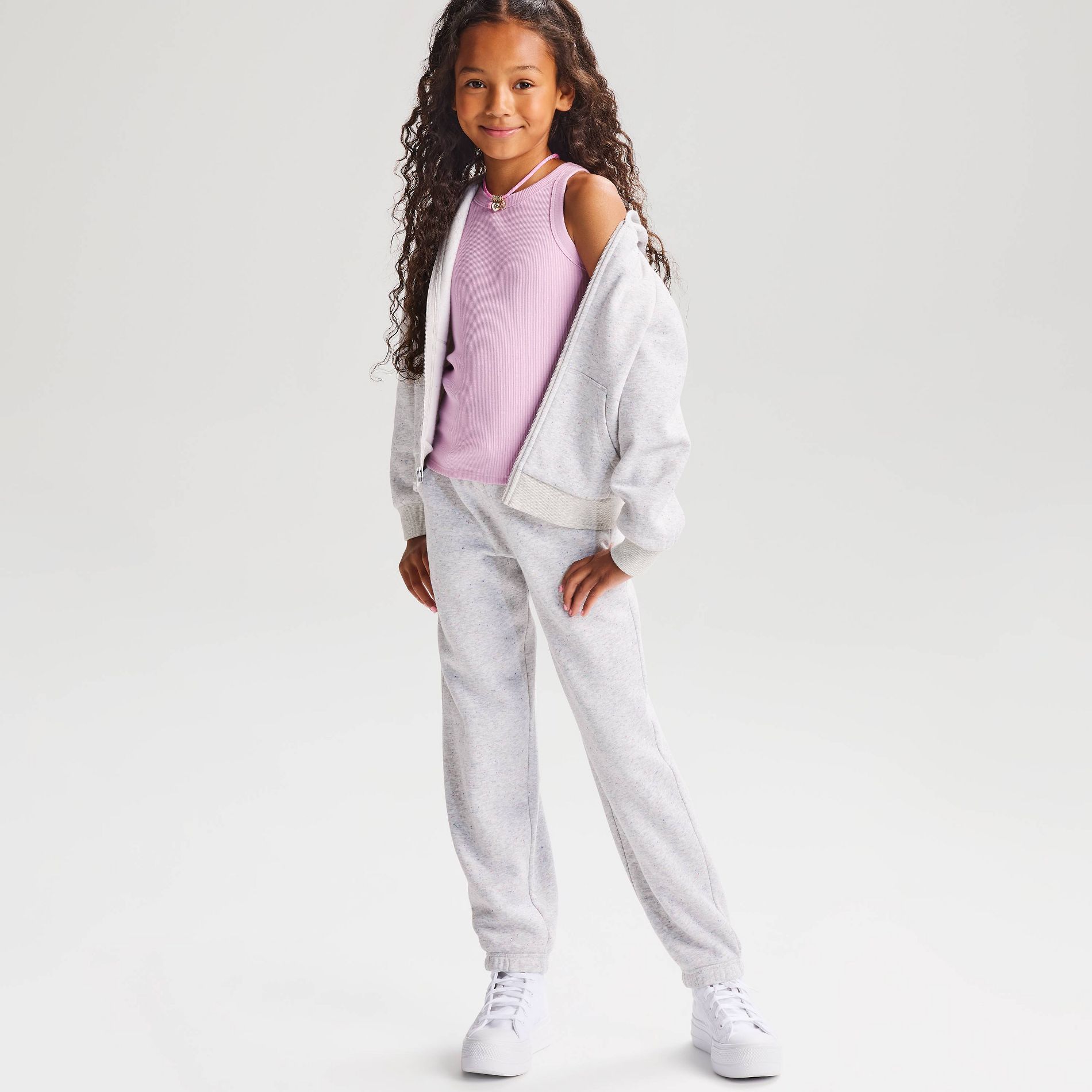 Girls' Ribbed Fitted Tank Top - Cat & Jack™ Mauve M