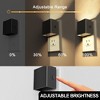 DORESshop 2-Pack LED Plug-In Night Lights with Dusk to Dawn Sensor, 3 Brightness Levels, Modern Wall Light for Hallway, Bedroom - 4 of 4