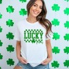 Simply Sage Market Women's Lucky Vibes Checkered Short Sleeve Graphic Tee - 2 of 4