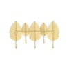 HomeRoots 18" Golden Aluminum Leaf Five Hook Wall Mount Coat Rack - 4 of 4