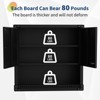 GustoWave Heavy Duty Steel Wall Cabinet, Floating Hanging Storage Organizer with Shelves & Locks, for Workshop, Warehouse, Kitchen, Black - 4 of 4