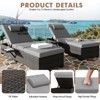 Jojoka 2pc Outdoor Chaise Lounge Chairs, PE Rattan Pool Loungers with Cushions, 5-Position Adjustable Backrest, Cup Holder, for Patio, Deck, Garden - 4 of 4
