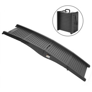 Pet Adobe Tri-Fold Portable Dog Ramp With Safe, Nonslip Traction Surface and Raised Sides for Cars, SUVs, Trucks, and Home - Black - 1 of 4