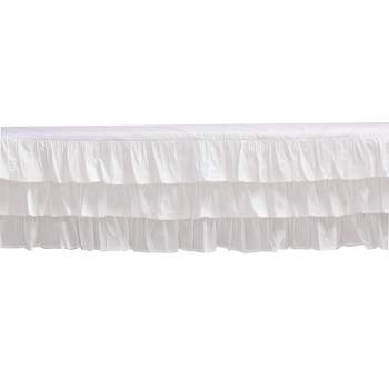 Lambs & Ivy Signature White Cotton Voile Ruffled Crib Skirt : Target
