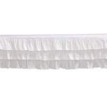  Bacati - 3 Layer Ruffled Crib/Toddler Bed Skirt - White
