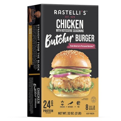 Rastelli's Rotisserie Chicken Butcher Burger - Frozen - 2lbs/6ct