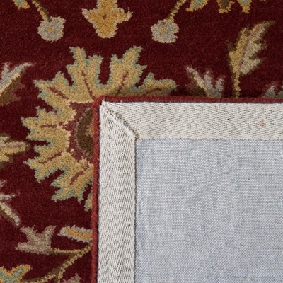 Elegant Heritage Red and Gold Hand-Tufted Wool Area Rug - 2' x 3'