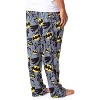 DC Comics Batman Mens' Bat Symbol  Retro Character Sleep Pajama Pants Grey - 4 of 4