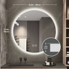 Vynxaria Round bathroom mirror with light, wall-mounted vanity mirror, anti-fog, adjustable color temperature and dimming function - 4 of 4