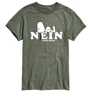 Men's - Peanuts - Snoopy Nope Not Today German Short Sleeve Graphic T-Shirt - 1 of 4