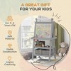 BABYYER Art Easel for Kids, Double Sided Toddler Easel with Paper Roll, Magnetic Whiteboard, Chalkboard and Storage, Wooden Easel for Ages 3-6 Years - 3 of 4