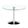 PAGED Round Dining Table Modern Kitchen Table with Glass Tabletop and Metal Legs, 35" Living Room Table for 4/6 Person - 4 of 4