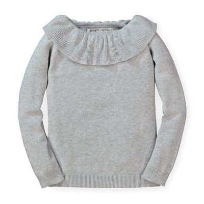 Hope & Henry Girls' Ruffle Collar Sweater, Kids