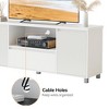 Orieon Fluted TV Stand for 65 Inch TV, Modern Entertainment Center with Drawer & Cabinets, Media Console Table for Living Room, White - 3 of 4