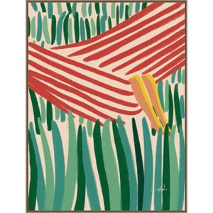 Amanti Art Hanging in the Summer Hammock by Fabian Lavater Canvas Wall Art Print Framed 32 x 42-in. - 1 of 4