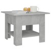 vidaXL Modern Design Coffee Table with Storage Shelf in Concrete Gray - Durable Engineered Wood Construction - Easy to Clean - 21.7"x21.7"x16.5" - 4 of 4