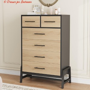 Living Room 4+2 Dresser/5 Dresser for Bedroom, 46.6 in /50.5 in Tall Drawer w/ Large Storage Space, Freestanding Wooden Closet Storage Dresser Chest - 1 of 4