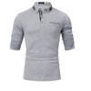 Men's Polo Shirts Long Sleeve Golf Shirts Business Casual Button Collar Shirts - 2 of 4