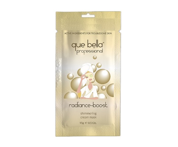 Que Bella PRO Radiance Boost Shimmering Cream Face Mask - 0.5oz