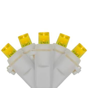 Northlight LED Wide Angle Christmas Lights - 33' White Wire - Yellow - 100 ct