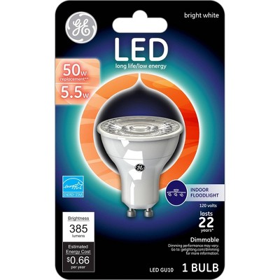 GE LED 50w GU10 Light Bulb White