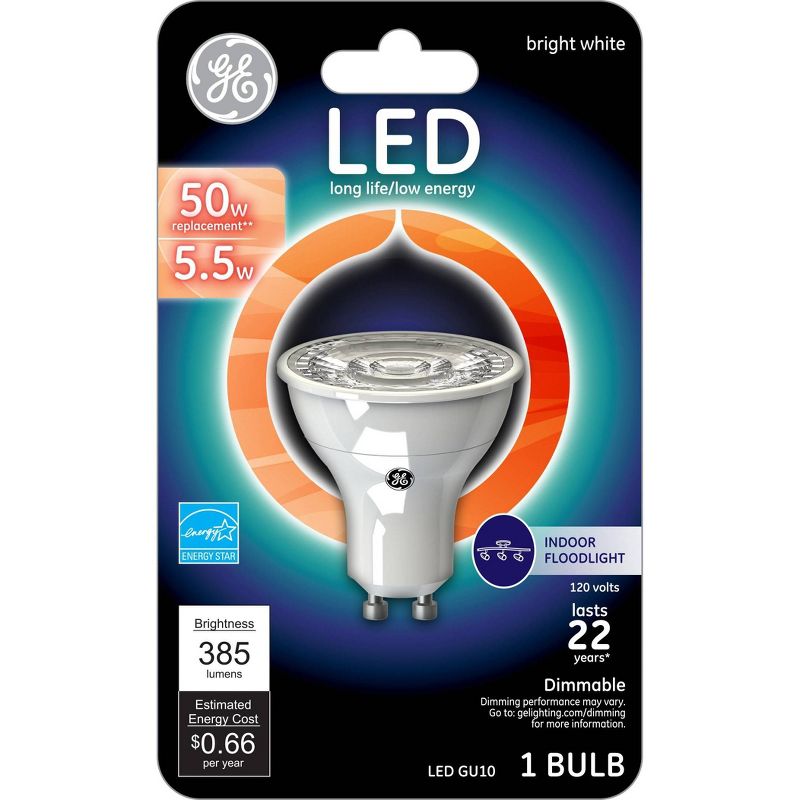 GE LED 50w GU10 Light Bulb White, 1 of 5