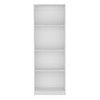 Okak Minimalism Bookshelf, Display Case with 4 Open Shelves, Freestanding Storage Organizer for Living Room, Office, White - 3 of 4