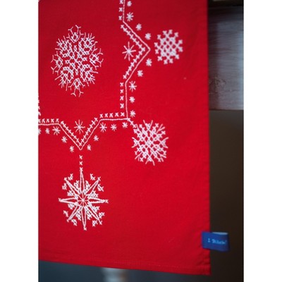 Vervaco Stamped Table Runner Embroidery Kit 16"X40"-White Christmas Stars