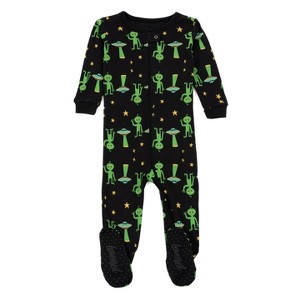 Leveret Kids Cotton Footed Pajamas - 1 of 3