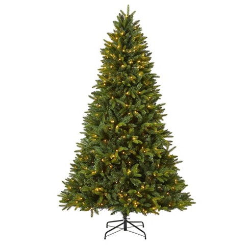 Nearly Natural 7-ft Sun Valley Fir Artificial Christmas Tree With 450 ...