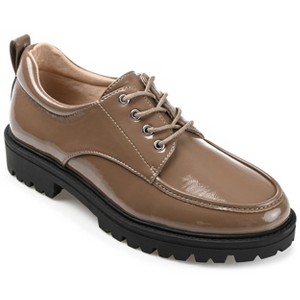 Journee Collection Womens Zina Oxford Almond Toe Lace-up Flats - 1 of 4