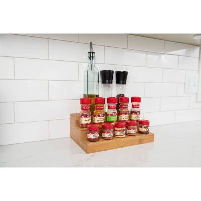 Expandable Bamboo 3-Tier Step Shelf Spice Rack