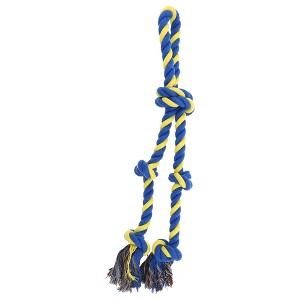 Unique Bargains Knots Shape Dog Chew Rope Rose Blue Yellow 1 Pc - 1 of 4