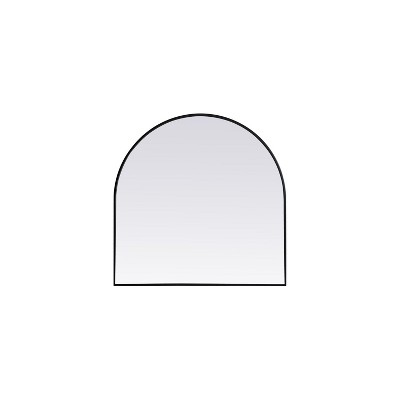 Elegant Lighting Metal Frame Arch Mirror 36x36 Inch in Black